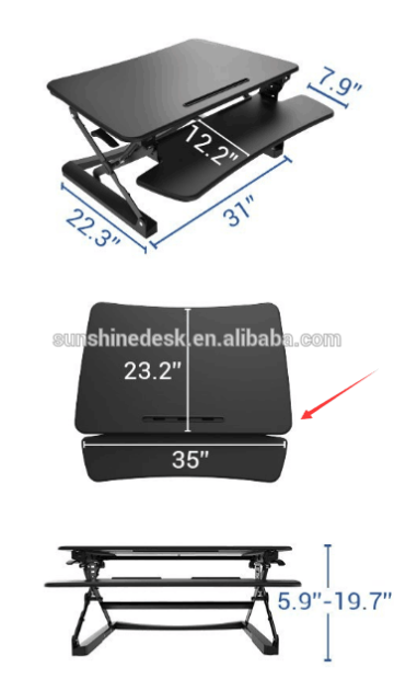 Portable standing desk computer desk