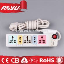 power strip universal power extension socket, PC material high quality OEM brand cable socket electric plug socket power strip