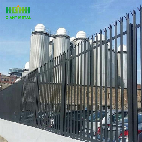 3m height powder coated steel triple pointed palisade