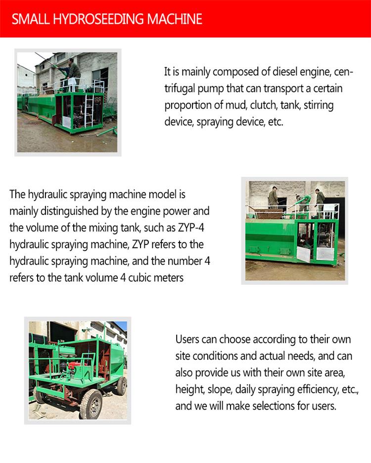 slope greening machine hydroseeding machine sowing and spraying evenly and quickly