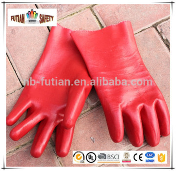 FTSAFETY Lengthen PVC Gloves Industrial Safety Gloves Cotton Cloth Glove Core Coating rubber