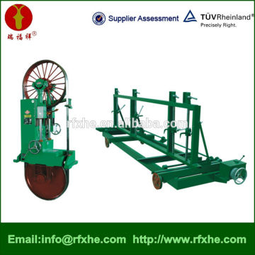 MJ329 Sudan teak logs cutting vertical band saw machine with trolley on Alibaba