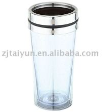 double wall plastic advertsing mug