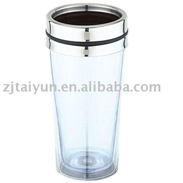 double wall plastic advertsing mug