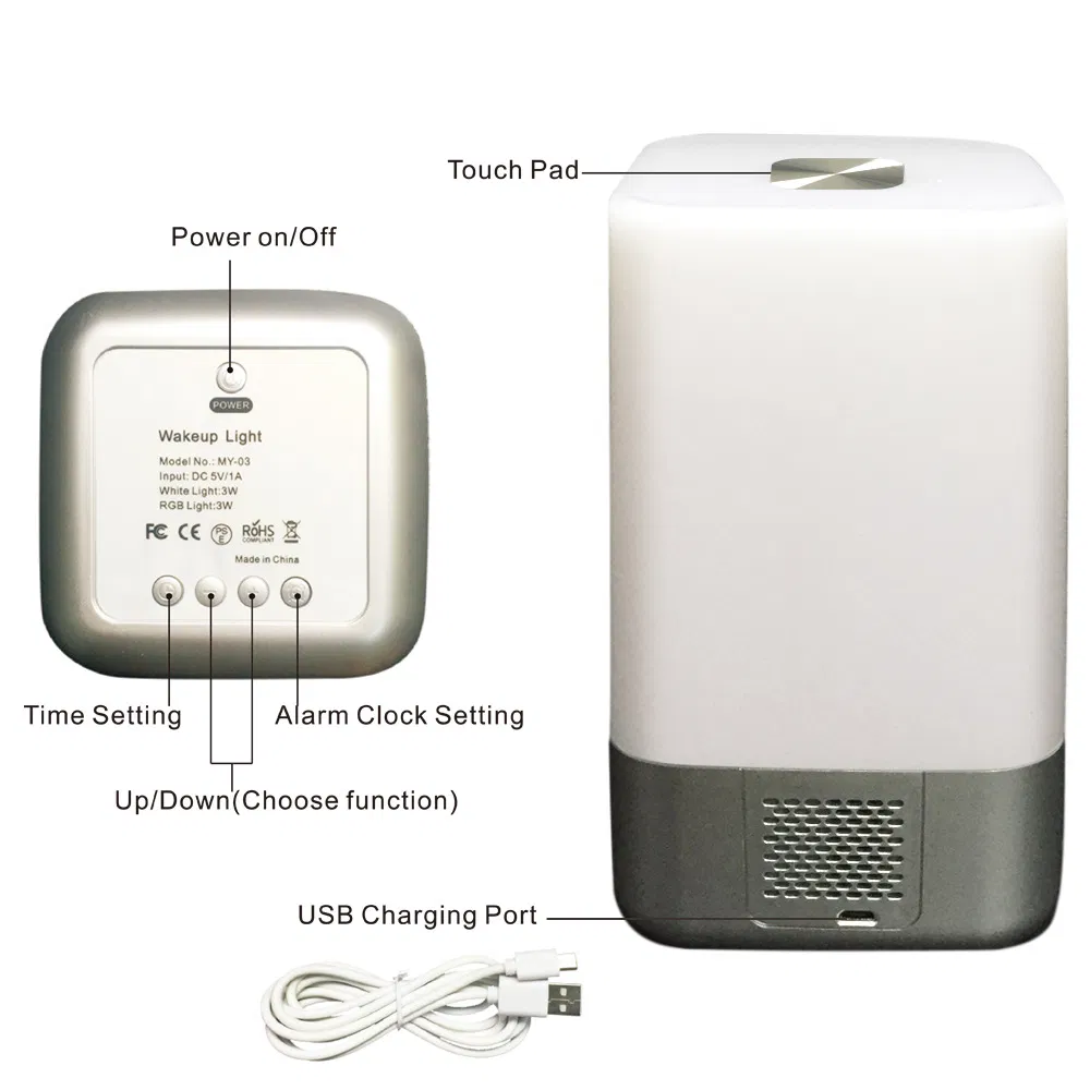 Sunrise Simulation Alarm Clock with LED Night Light