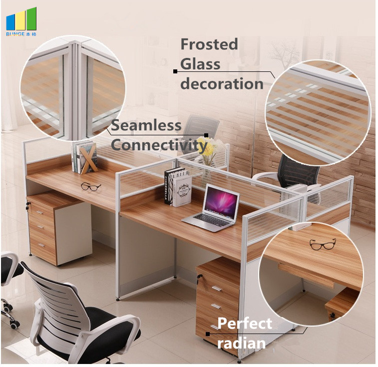 Modern Style Computer Table Executive Mesh Chair Cubicle Office Workstation for Call Center