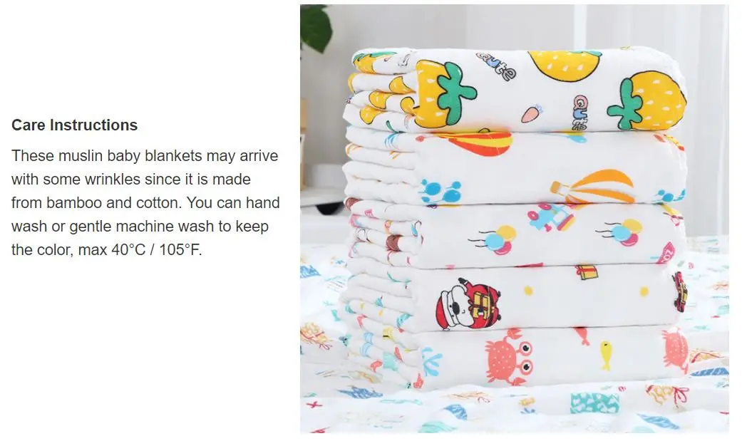 Wholesale Bamboo Organic Cotton Baby Blankets Washable Cotton Baby Muslin Swaddle Blankets