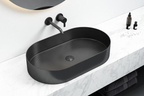 Acciaio inossidabile moderno bagno nero lavabo singolo di lavaggio singolo