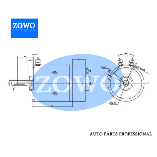 PHJD002 DC MOTOR 12V 2.0KW 2600RPM