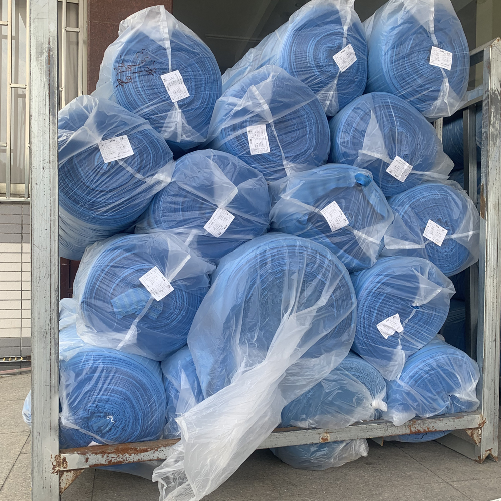 blue microfiber mop fabric