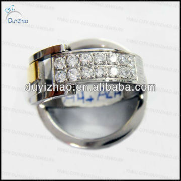 bling bling cz ring stainless steel