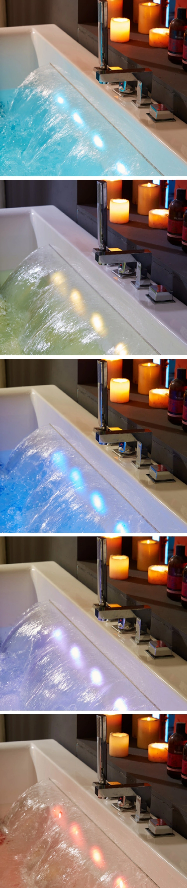 Double Use Fancy Design with Waterfall Hydrotherapy Bathtub for Sale