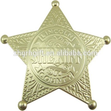 wholesale personalized metal sheriff star badge