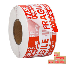 Waterproof Fragile Notice Stickers - Handle with Care Shipping Labels