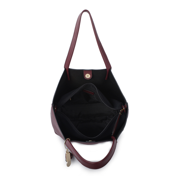 Burgundy shoulder bag for ladies