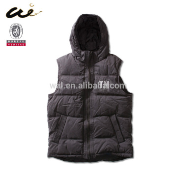 Men's padding jackets without sleeve, light padded jackets without sleeve,men's hooded jackets without sleeve