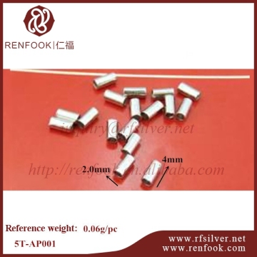 925 sterling silver plain tube beads wholesale