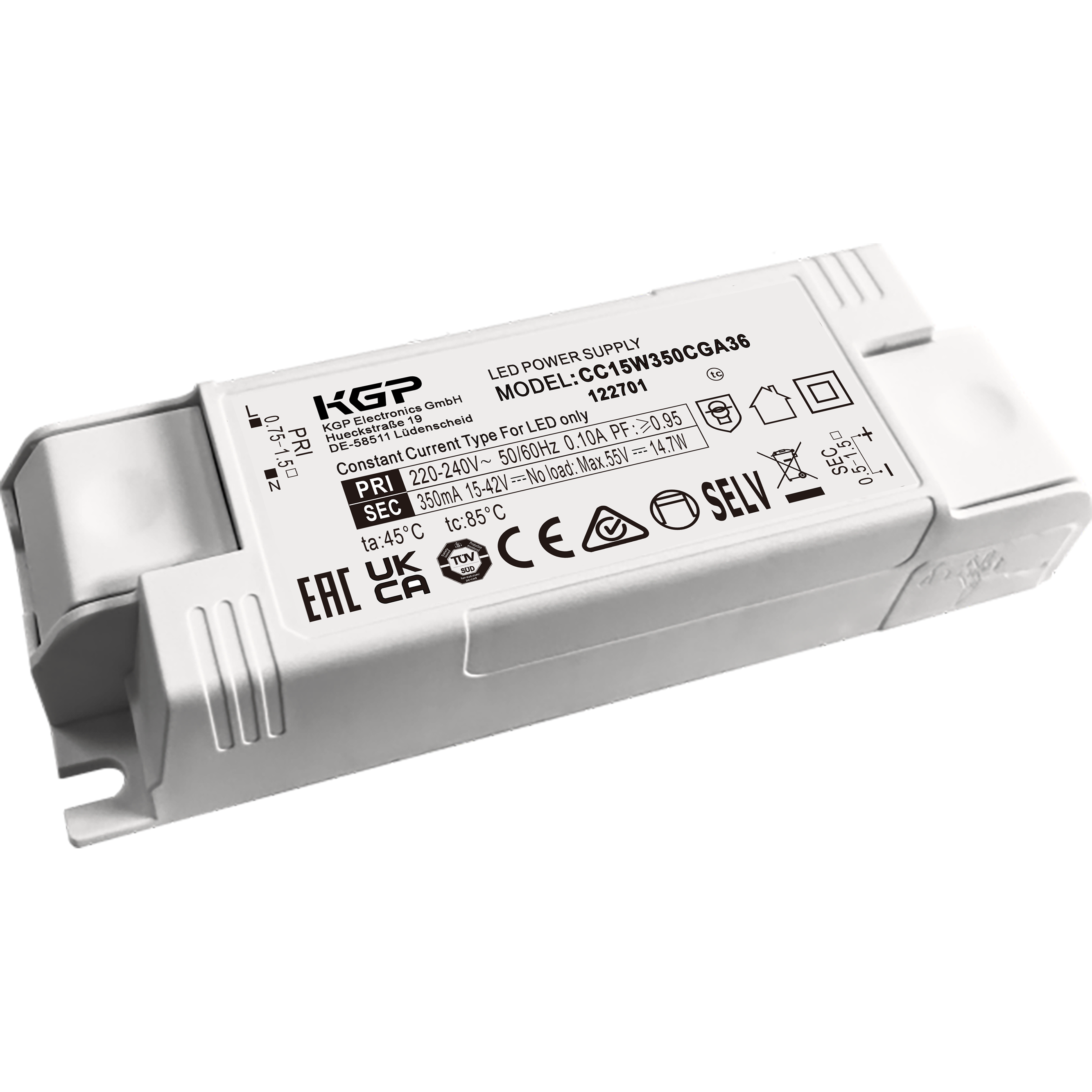 Драйвер святлодыедаў 15w для паточнага свяцільні 15W Led Driver for downlight