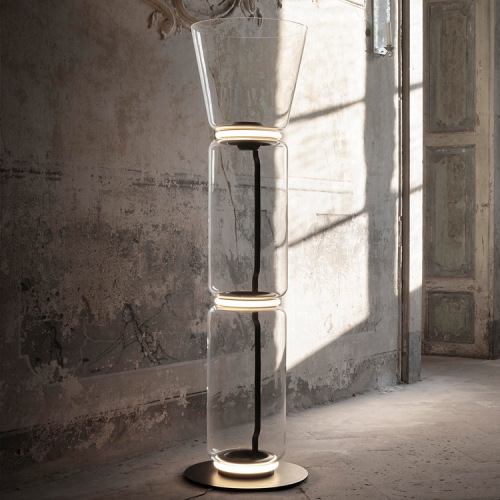 LEDER Clear Round Bedside Table Lamps