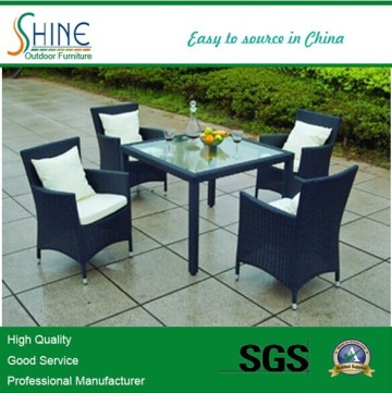 Outdoor rattan garden bistro set table and chair C451