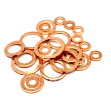 SYD-1150 Red Copper O-Ring Washer Gasket: Metal Flat Stamping Gasket for Sealing Applications