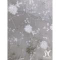 Mesh Embroidery Fabric with White Sequin