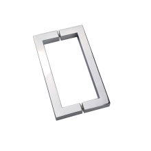 Polished Chrome Square Tube Shower Door Hinge Handle