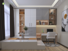 White and Grey Customizing Tatami Study Room