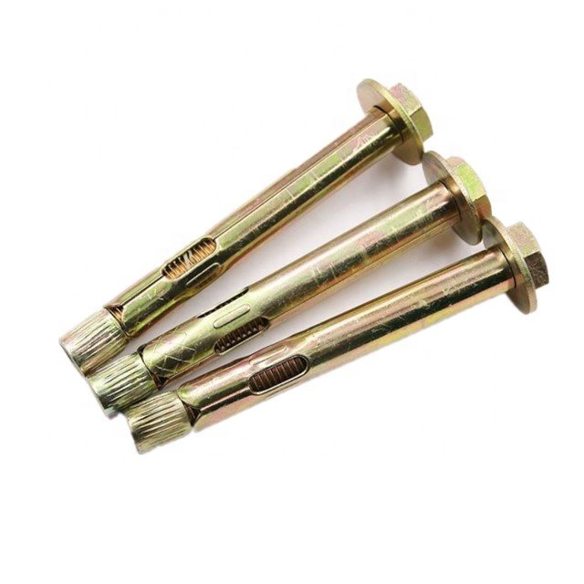 STAINLESS STEEL Carbon Steel Yellow Zinc Plated Hex Bolt Concrete Sleeve Anchor Bolt and Nut