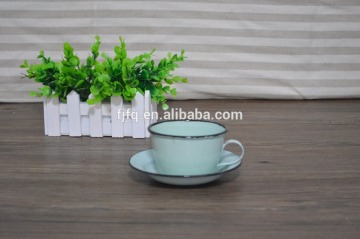 Retro Custom Printed Tea Cups Coffee Cups And Saucer Set