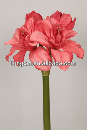 27075S amaryllis flower amaryllis artificial decorative hotel in henan artificial flower supplier