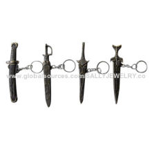 Vintage Chinese Ancient Sword Keyrings, Various Designs are Available