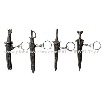 Vintage Chinese Ancient Sword Keyrings, Various Designs are Available