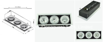 Three Head Fixture with LED AR111 (SCOB CREE chips light soure)