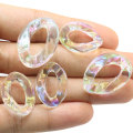 Twist Oval Open Ring Resin Bead Craft Transparent Chain Fit Women Bag Diy Accessory Girls Earring Necklace Jewelry Findings