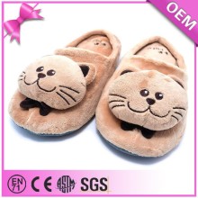 OEM wholesale cute indoor slipper stuffed animal plush cat slipper
