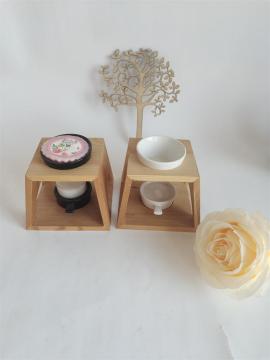 Trapezoidal Wooden Incense Holder Wax Melt