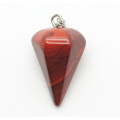 6 side coin Shape Red Jasper pendant