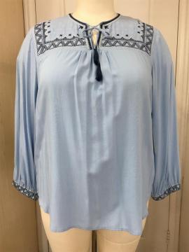 Women's Plus Size Embroideryed Top