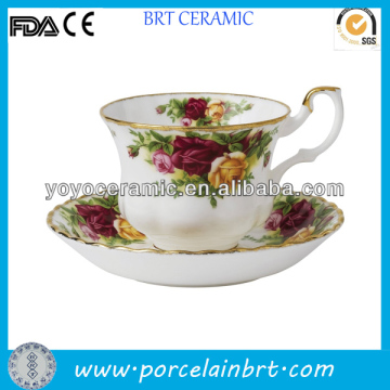 ceramic high quality bone china cup and saucer