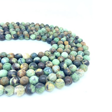 Natural Frosted Green Opal Beads - DIY Necklace & Bracelet Accessories
