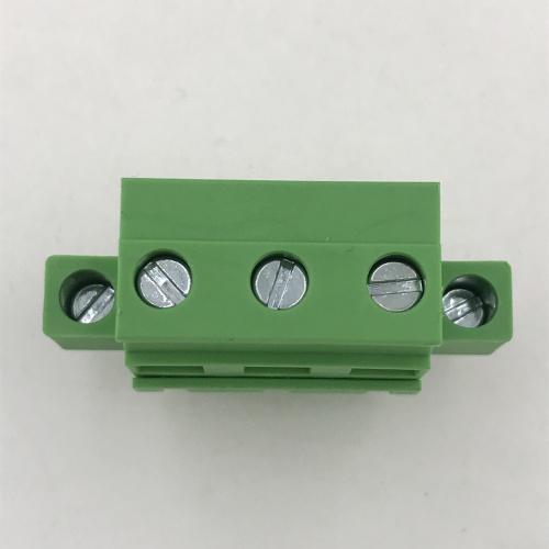 Pluggable female terminal block with flange ears