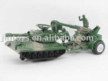 Plastic Toy Car , Pull Line Tank with 2 Different Color