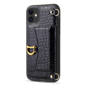Leather phone case with strap for girls
