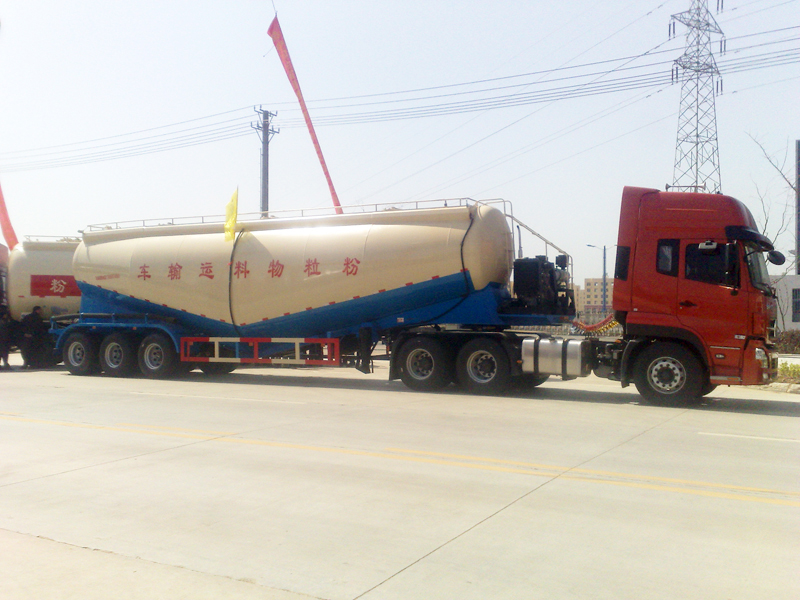 bulk cement transport semi trailer