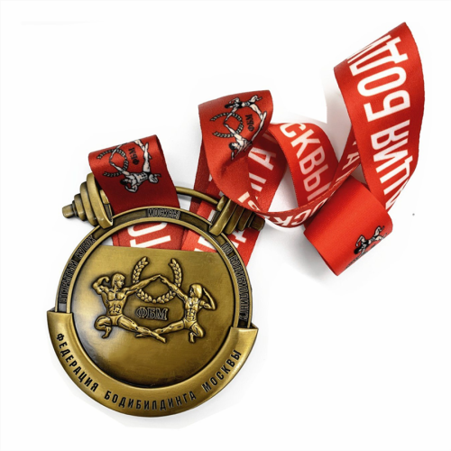 Design Medalha de luta de metal de bronze personalizada