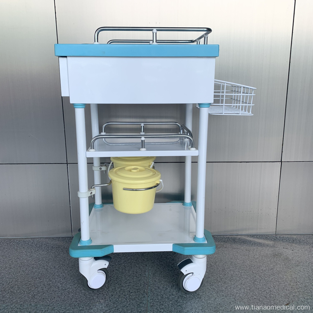 Hospital Steel Aluminum Alloy Treatment Trolley