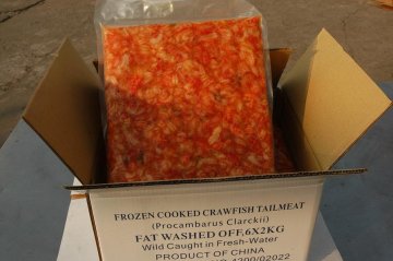Frozen Cooked Crawfish Tailmeat, Fat washed off (703)