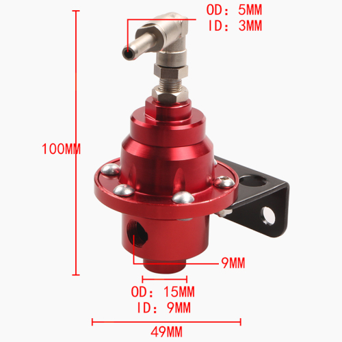 Xuzhong Universal Laras Tomei Style Standard Turbo Oil Fuel Pressure Regulator Gauge &amp; Fitt Fpr dengan Gauge Asal