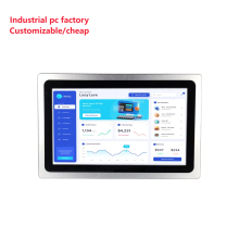 rugged compact fanless All in one industrial pc